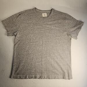 Buck Mason Field Spec Cotton Heavy T Shirt Mens Sz XL Speckled Grey Short Sleeve